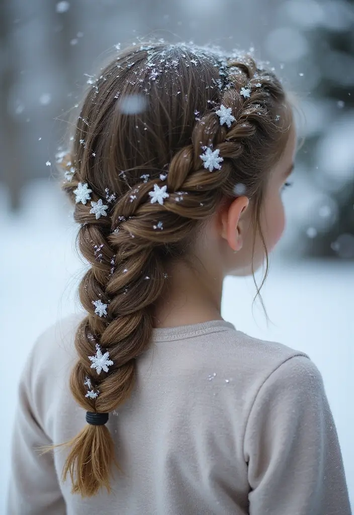 10 Adorable Winter Hair Braids for Kids That'll Make Them Shine Like Snowflakes! - 1. Snowflake Braid