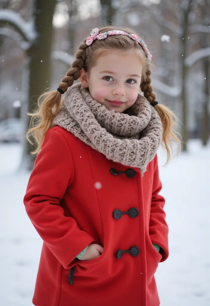 10 Adorable Winter Hair Braids for Kids That'll Make Them Shine Like Snowflakes! - 8. Braided Headband