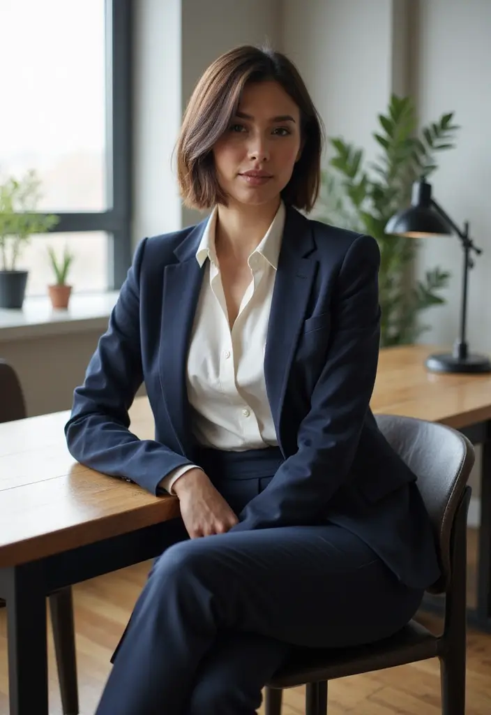 12 Effortless Short Haircuts with Bangs Perfect for Busy Women! - 4. Straight Bob with Side-Swept Bangs