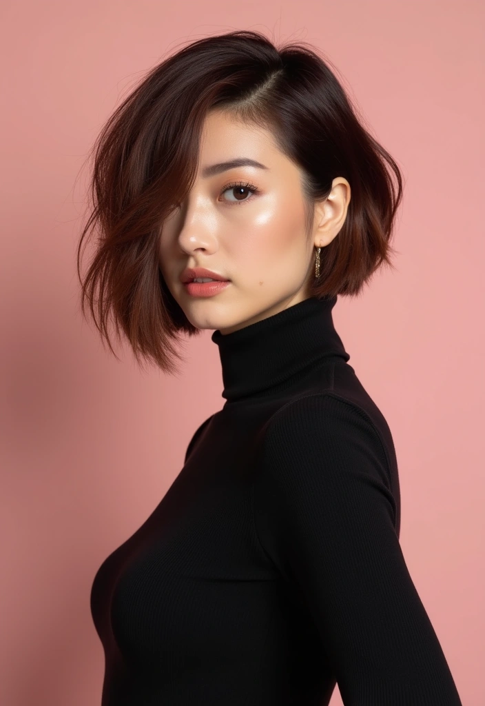 12 Trendy Short Hair Cuts for Wavy Hair That Suit Oval Faces Perfectly! - 6. Asymmetrical Bob