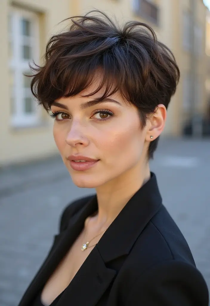 13 Stylish Short Haircuts for Oval Faces with Thin Hair That Wow! - 2. Pixie Cut with Volume