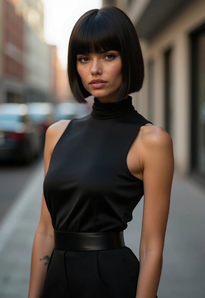 13 Stylish Short Haircuts for Oval Faces with Thin Hair That Wow! - 4. Blunt Cut