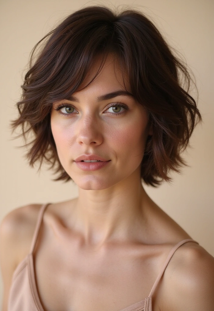 15 Trendy Short Hair Cuts for Frizzy Hair Girls (Get Ready for Compliments!) - 1. Choppy Bob