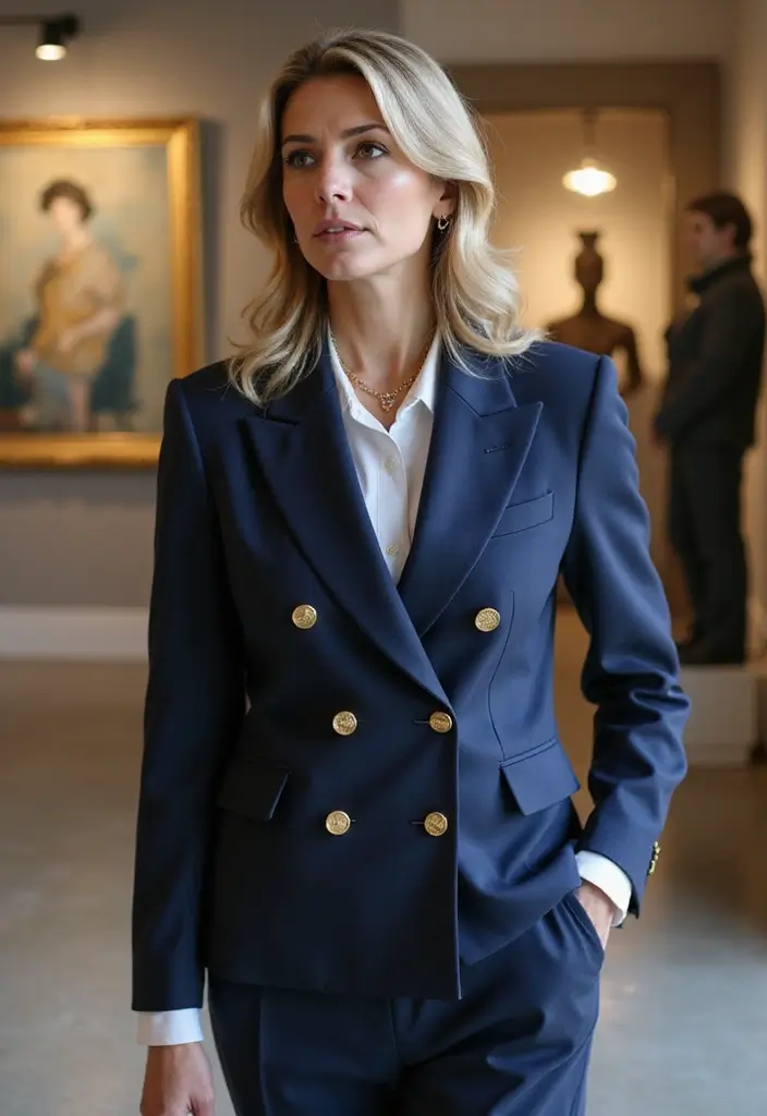 17 Fashionable Outfit Inspirations for Women Over 40 Who Love to Go Out! - 11. Bold in Blazers