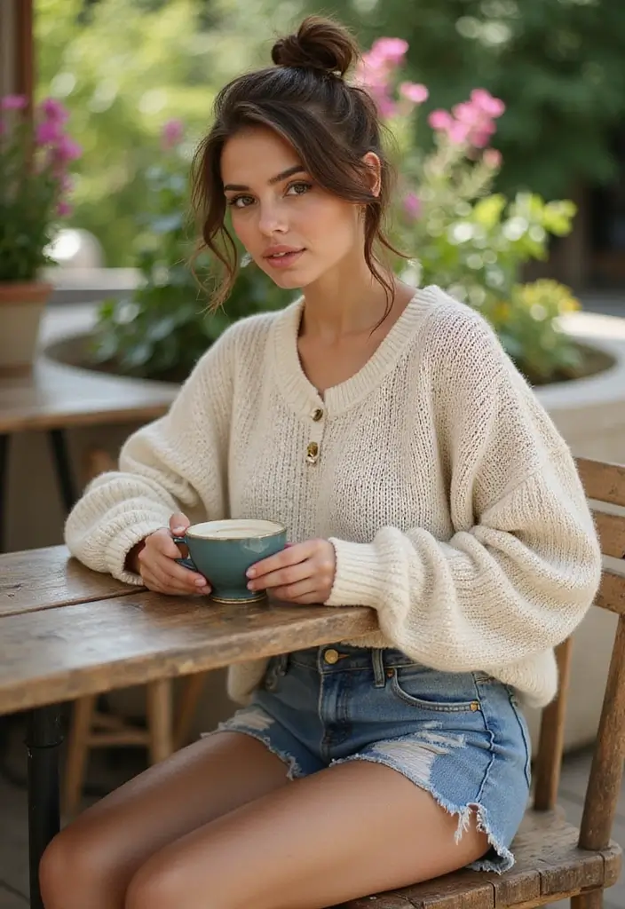 19 Unique Short Hair Cuts for Korean Women That Are Perfect for Any Occasion! - 14. Messy Bun with Short Hair