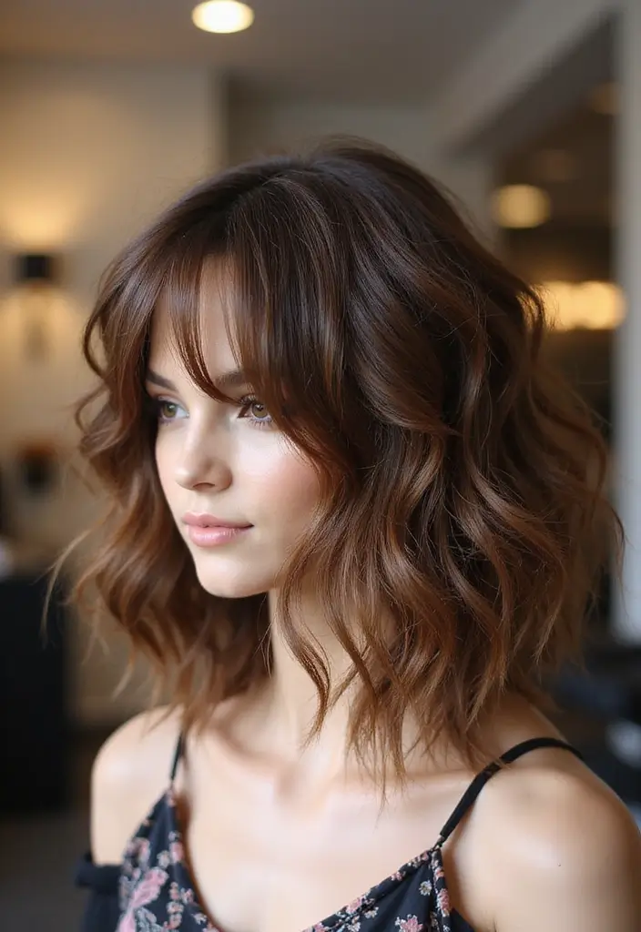 20 Gorgeous Hush Cut Inspirations for Frizzy Hair (You’ll Love #12!) - 11. Wavy Shag Cut