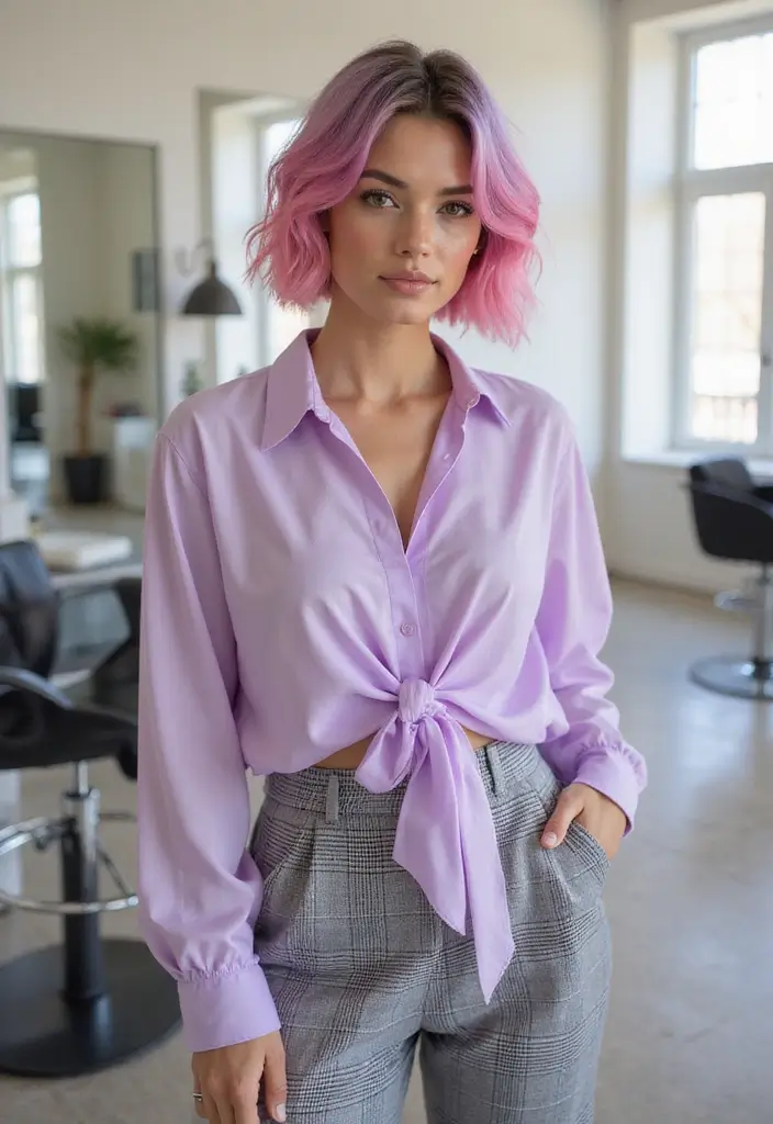20 Gorgeous Hush Cut Inspirations for Frizzy Hair (You’ll Love #12!) - 18. Hush with Chunky Highlights