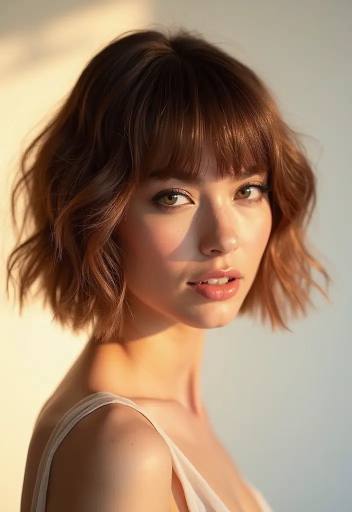 20 Gorgeous Hush Cut Inspirations for Frizzy Hair (You’ll Love #12!) - 3. Layered Hush with Bangs