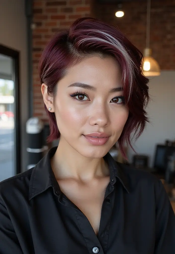 20 Gorgeous Hush Cut Inspirations for Frizzy Hair (You’ll Love #12!) - 5. Asymmetrical Hush Cut
