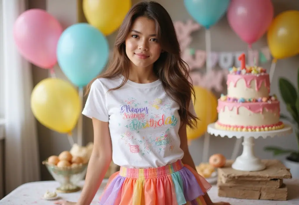 Casual Yet Cute: Birthday Party Outfit Ideas for a Relaxed Vibe - 5. Cute Skirt and Graphic Tee