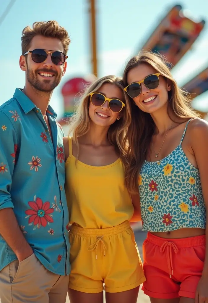Sun-Safe Amusement Park Outfits: Hats, Sunglasses, and UV-Resistant Fabrics - 7. Matching Outfits for Family Fun