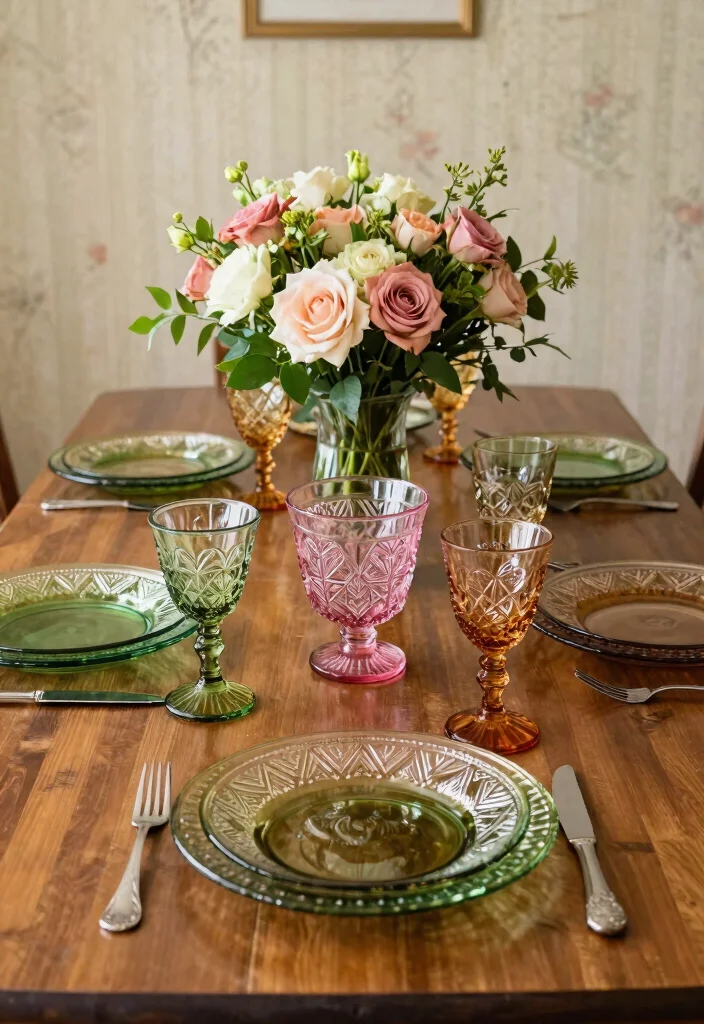 15 Vintage Dish Sets That Will Make Your Home Decor Shine (Don’t Miss #8!) - 7. Vintage Depression Glass