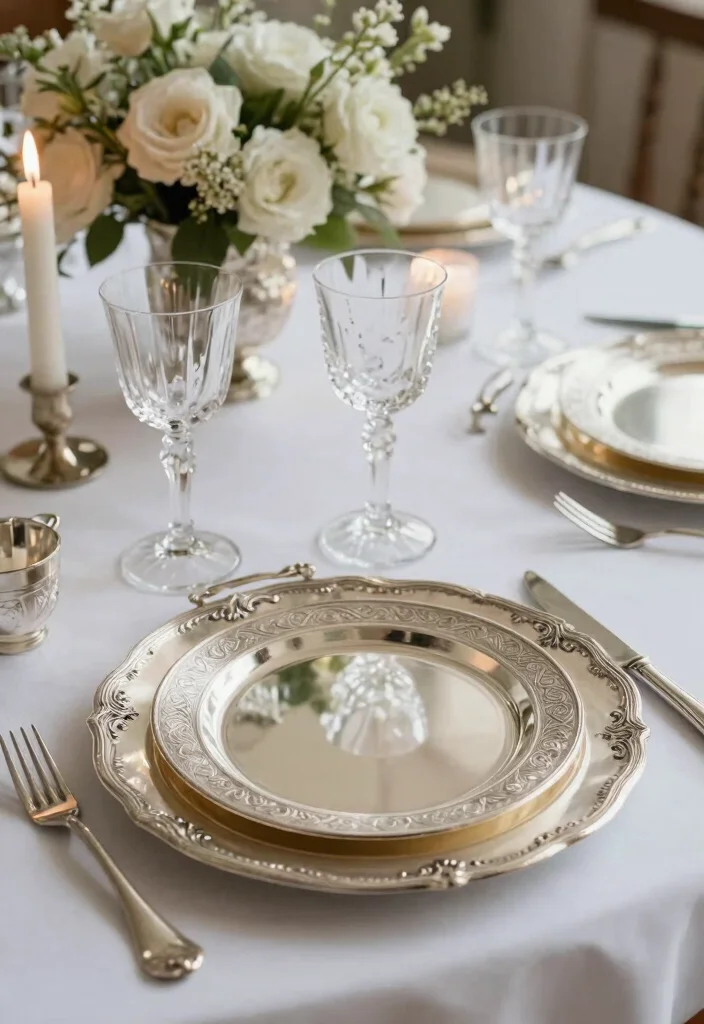 15 Vintage Dish Sets That Will Make Your Home Decor Shine (Don’t Miss #8!) - 9. Vintage Silver Plate