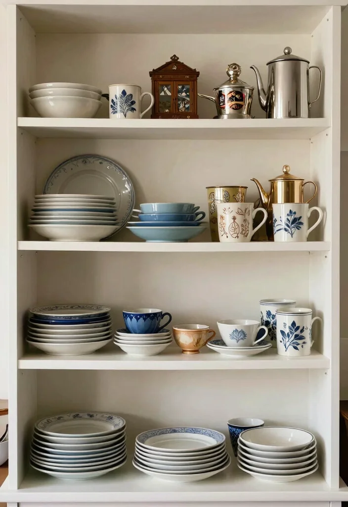 19 Unique Shelf Styling Ideas for a Modern Farmhouse Kitchen! - 17. Unique Displays