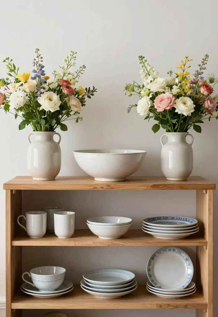 19 Unique Shelf Styling Ideas for a Modern Farmhouse Kitchen! - 7. Balanced Symmetry