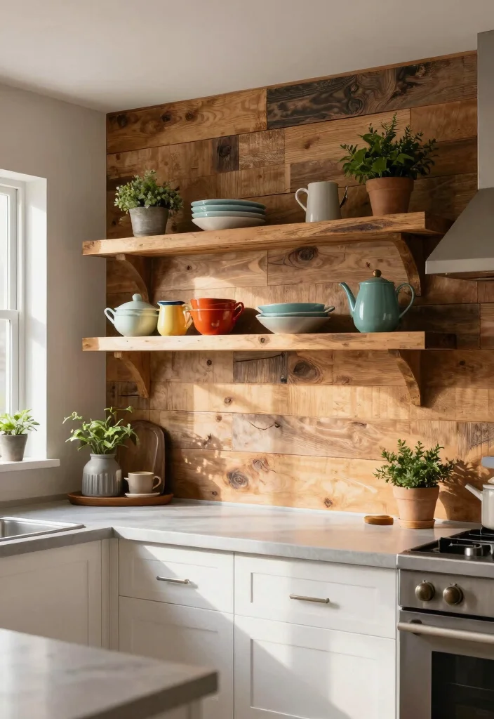 20 Modern Kitchen Wall Decor Tips for a Cozy Farmhouse Feel (Get Ready to Be Inspired!) - 1. Embrace Reclaimed Wood