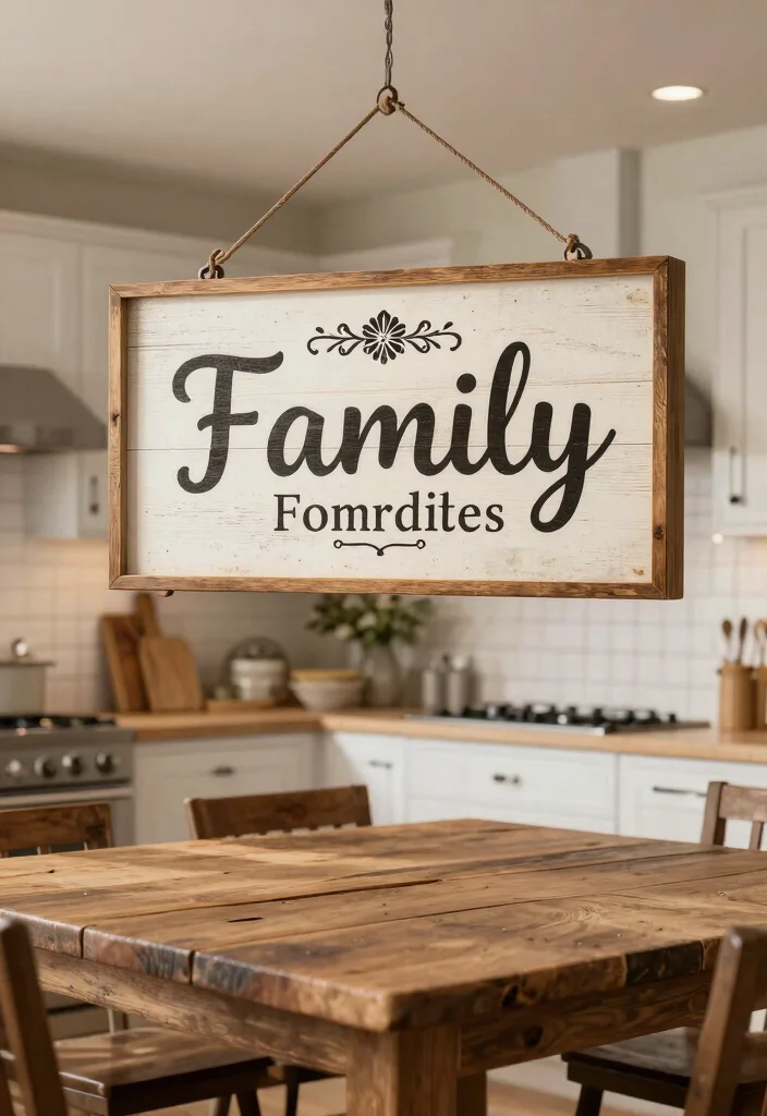 20 Modern Kitchen Wall Decor Tips for a Cozy Farmhouse Feel (Get Ready to Be Inspired!) - 17. Create a Farmhouse Sign