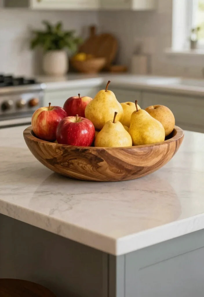 22 Kitchen Island Decor Ideas That Exude Modern Farmhouse Charm! - 12. Colorful Fruit Bowls