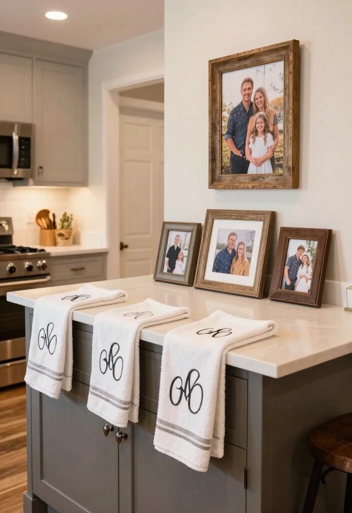 22 Kitchen Island Decor Ideas That Exude Modern Farmhouse Charm! - 20. Personalized Touches