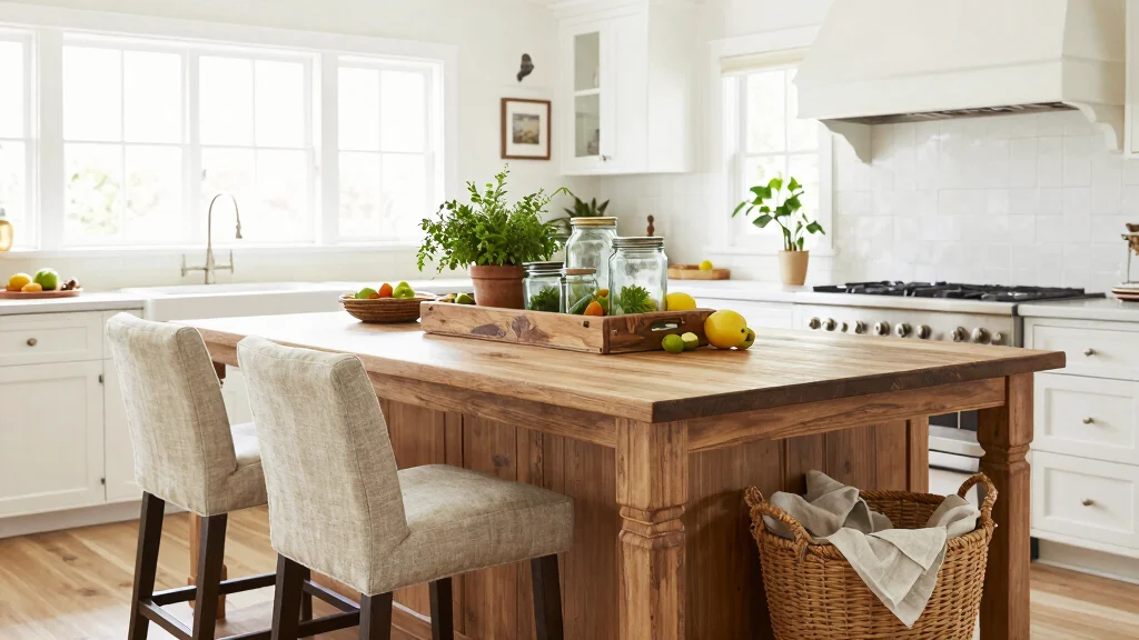 22 Kitchen Island Decor Ideas That Exude Modern Farmhouse Charm!