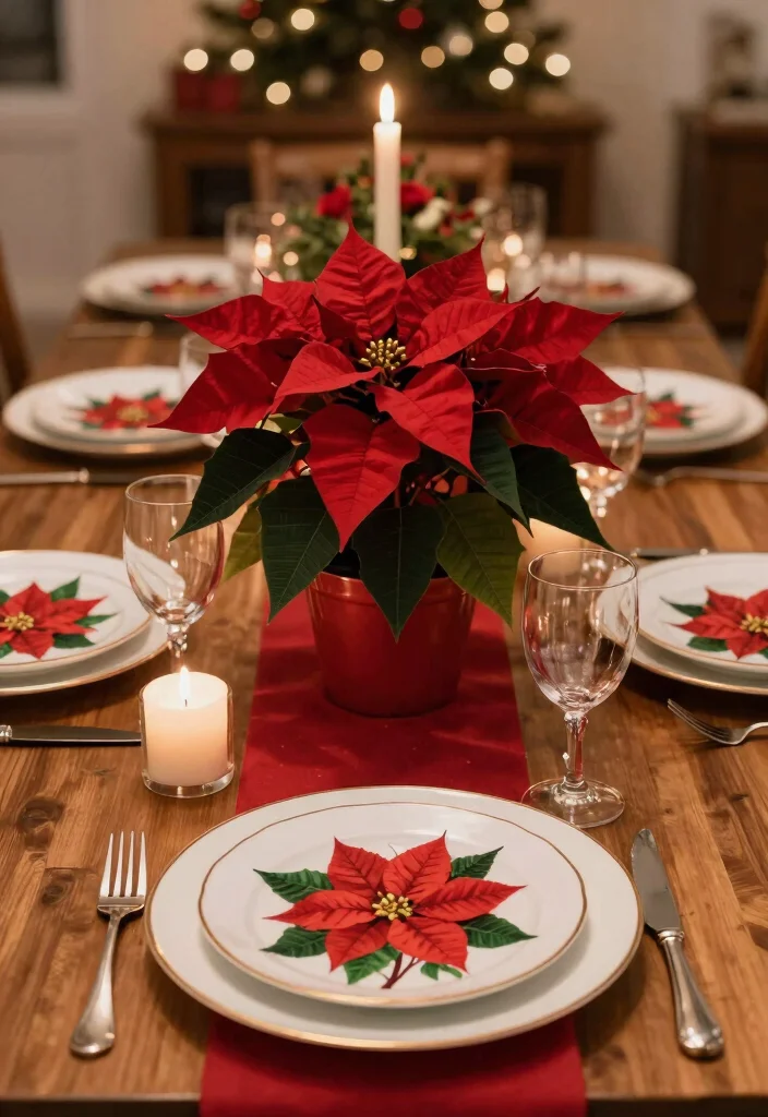 25 Vintage Christmas Dish Sets That Capture the True Spirit of the Holidays! - 13. Traditional Christmas Poinsettia Set
