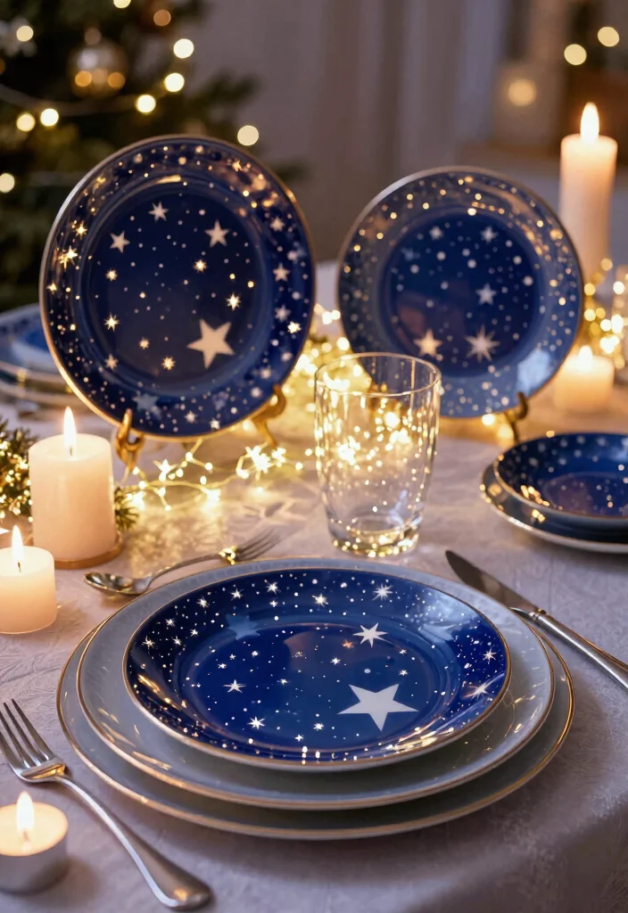 25 Vintage Christmas Dish Sets That Capture the True Spirit of the Holidays! - 16. Twinkling Star Dinnerware