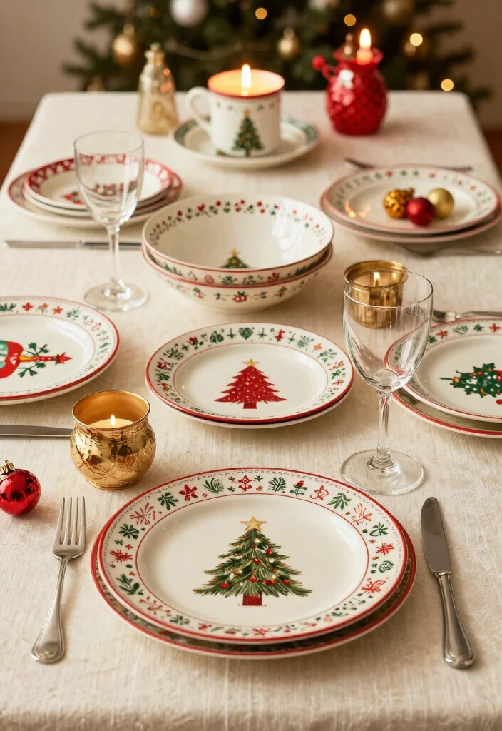 25 Vintage Christmas Dish Sets That Capture the True Spirit of the Holidays! - 18. Nostalgic Christmas Spirit Set