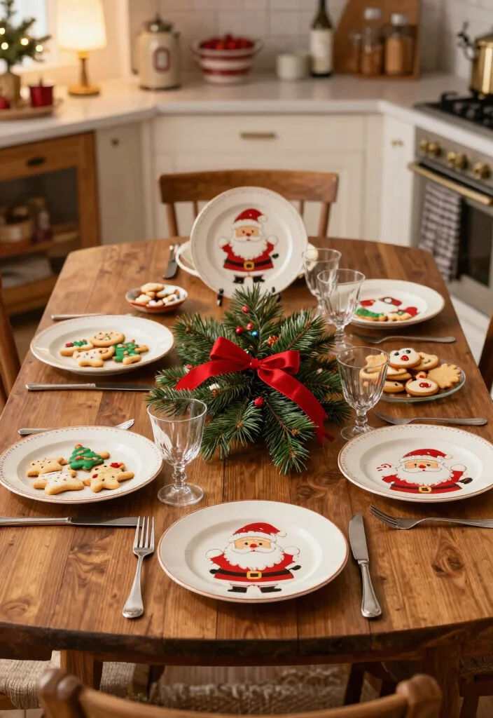 25 Vintage Christmas Dish Sets That Capture the True Spirit of the Holidays! - 2. Vintage Santa Plate Set