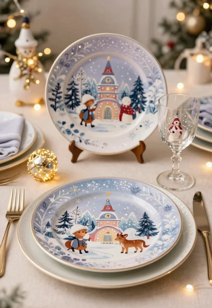 25 Vintage Christmas Dish Sets That Capture the True Spirit of the Holidays! - 20. Magical Holiday Wonderland Set