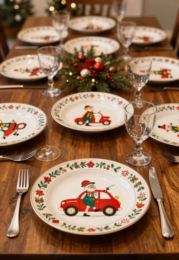 25 Vintage Christmas Dish Sets That Capture the True Spirit of the Holidays! - 21. Vintage Carolers Dinnerware