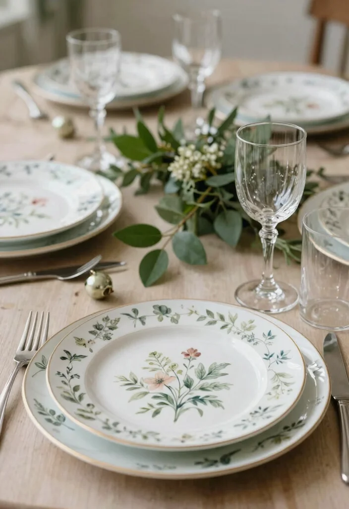 25 Vintage Christmas Dish Sets That Capture the True Spirit of the Holidays! - 22. Winter Botanical Collection