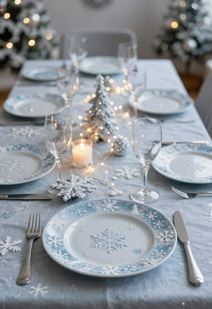 25 Vintage Christmas Dish Sets That Capture the True Spirit of the Holidays! - 7. Frosted Winter Wonderland Set